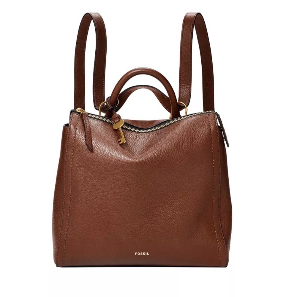 Fossil Parker Cognac Convertible Backpack/Purse